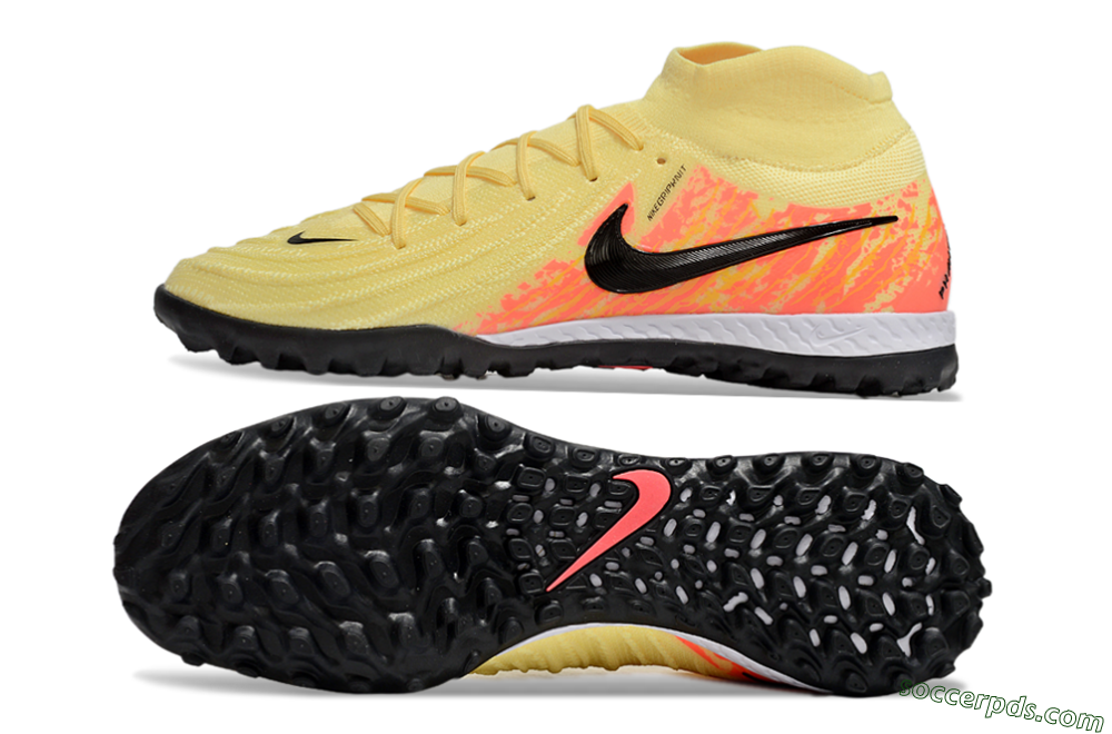 Nike Phantom Luna Elite NU TF High-Tops Football Shoes - Yellow/Black/Red 0