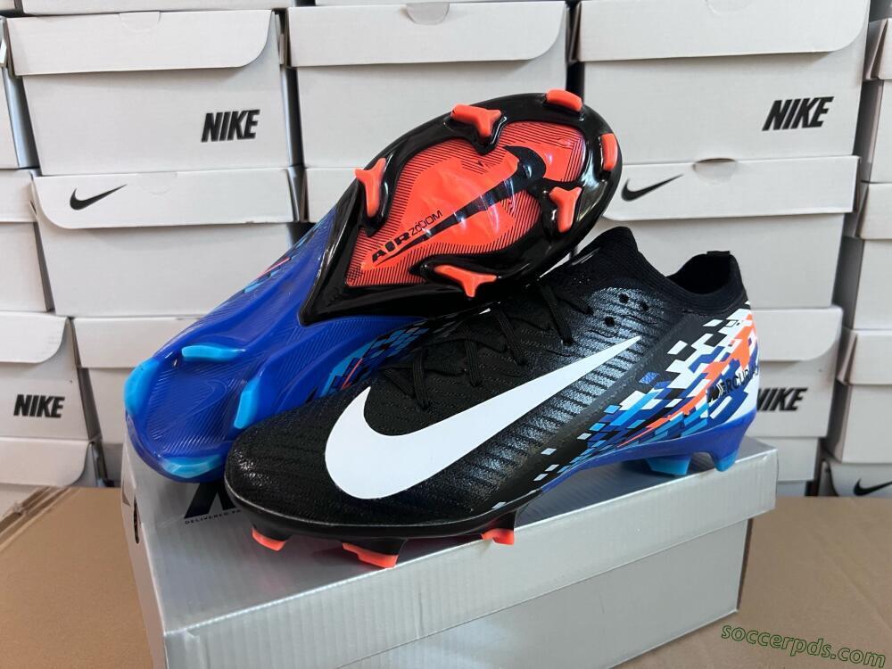Nike Air Zoom Mercurial Vapor 16 Elite FG Low-Tops Football Boots - Black/Blue/Orange