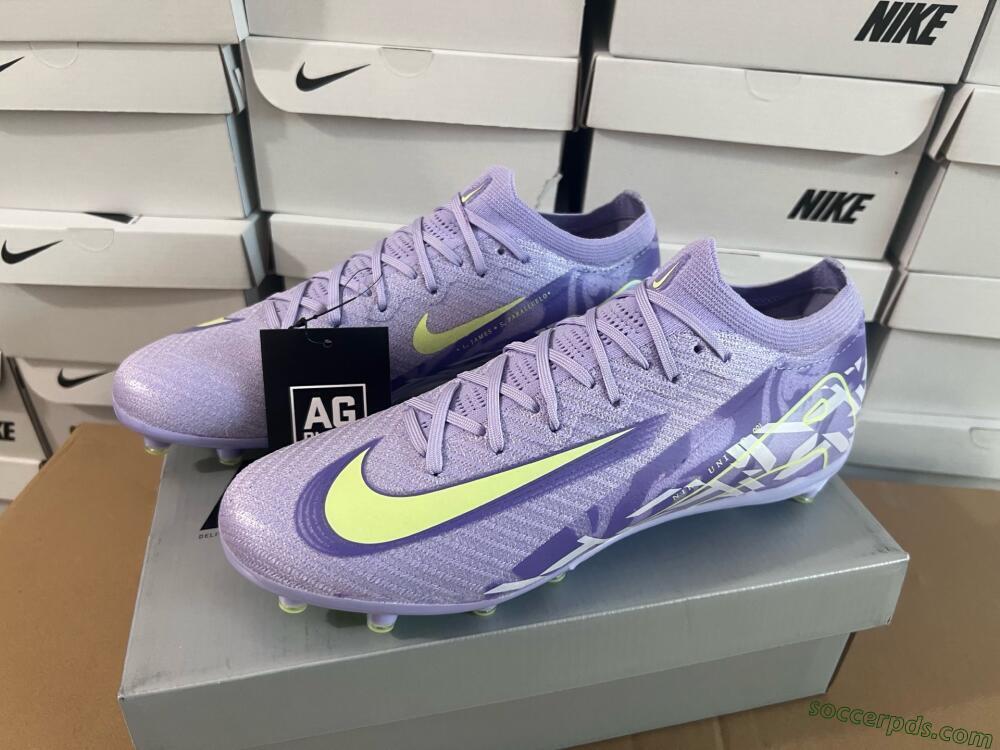 Nike Air Zoom Mercurial Vapor 16 Elite AG Low-Tops Football Boots - Purple/Yellow/Blue