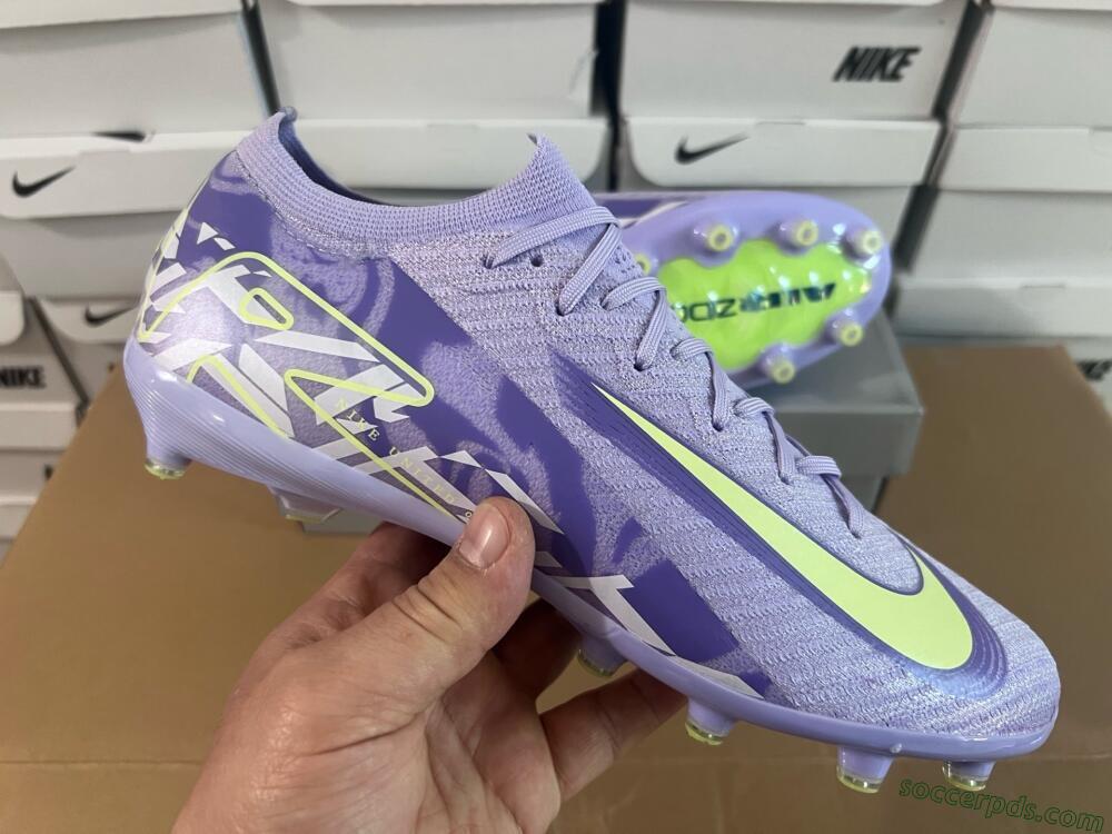 Nike Air Zoom Mercurial Vapor 16 Elite AG Low-Tops Football Boots - Purple/Yellow/Blue