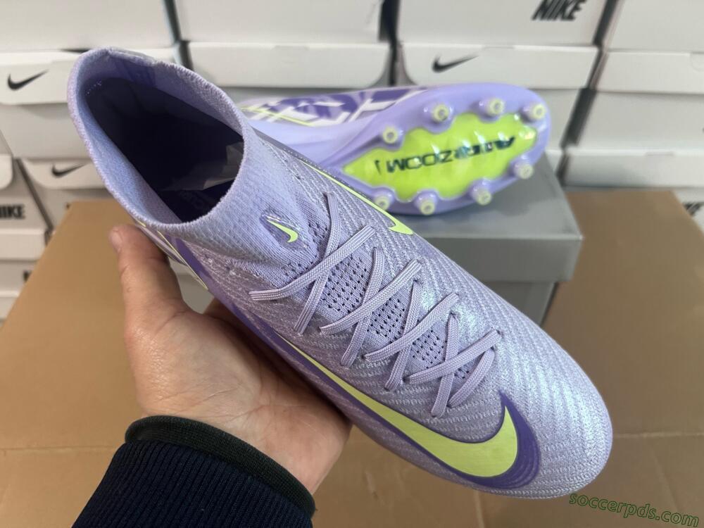 Nike Air Zoom Mercurial Superfly 10 Elite AG High-Tops Football Boots - Purple/Yellow/Blue
