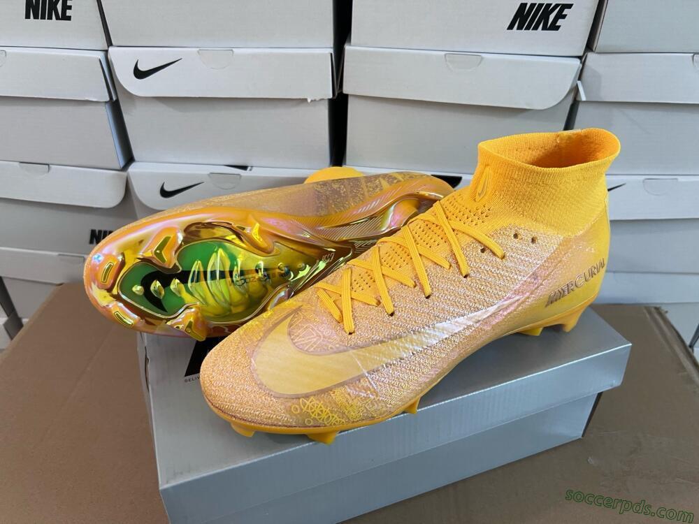 Nike Air Zoom Mercurial Superfly 10 Elite FG High-Tops Football Boots - Gold/Gold