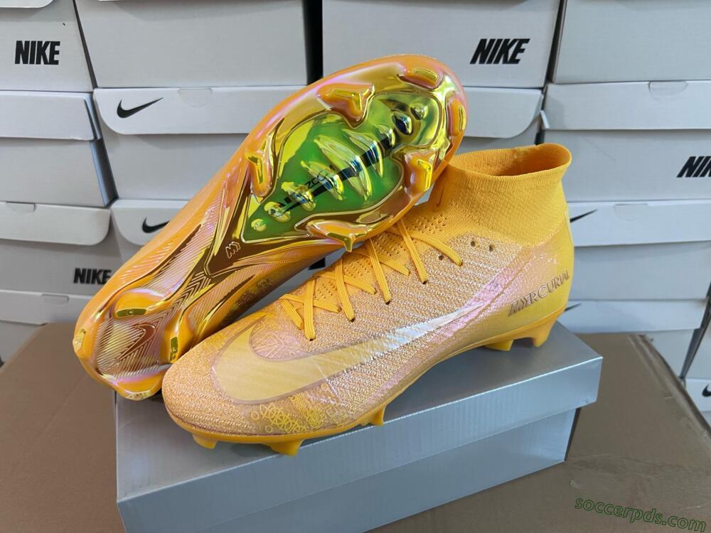 Nike Air Zoom Mercurial Superfly 10 Elite FG High-Tops Football Boots - Gold/Gold