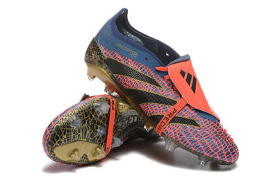 Adidas Predator Elite 25 Foldover Tongue FG Low-Tops Football Boots - Red/Blue/Gold