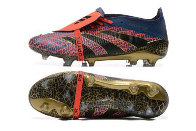 Adidas Predator Elite 25 Foldover Tongue FG Low-Tops Football Boots - Red/Blue/Gold