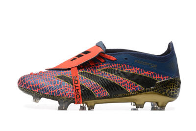 Adidas Predator Elite 25 Foldover Tongue FG Low-Tops Football Boots - Red/Blue/Gold