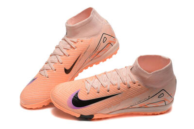 Nike Air Zoom Mercurial Superfly 10 Elite TF High-Tops Football Shoes - Pink/Purple/Black