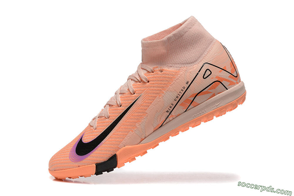 Nike Air Zoom Mercurial Superfly 10 Elite TF High-Tops Football Shoes - Pink/Purple/Black 8