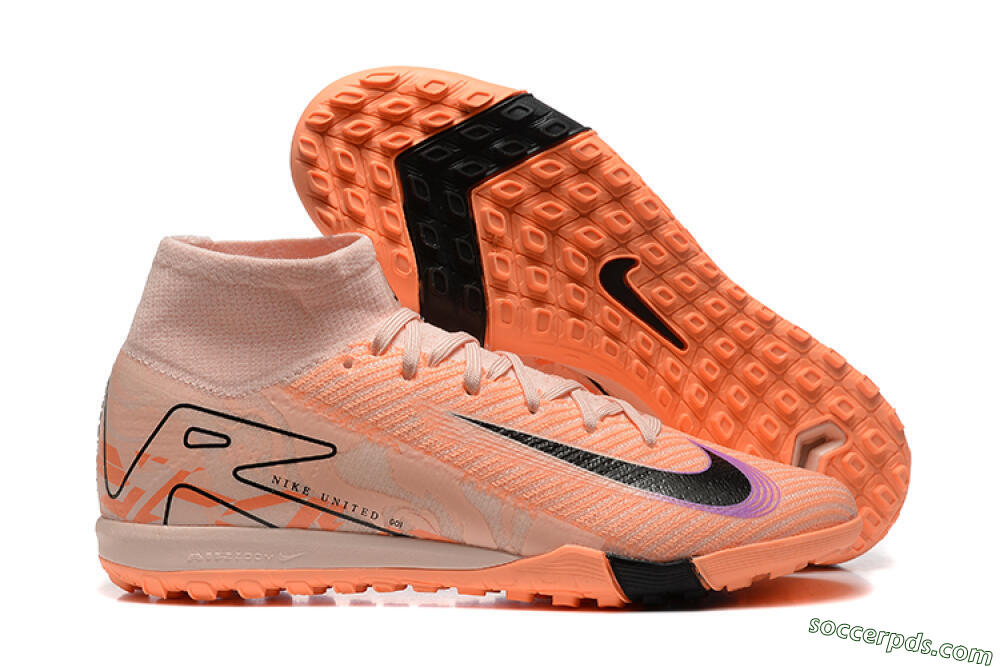 Nike Air Zoom Mercurial Superfly 10 Elite TF High-Tops Football Shoes - Pink/Purple/Black 1