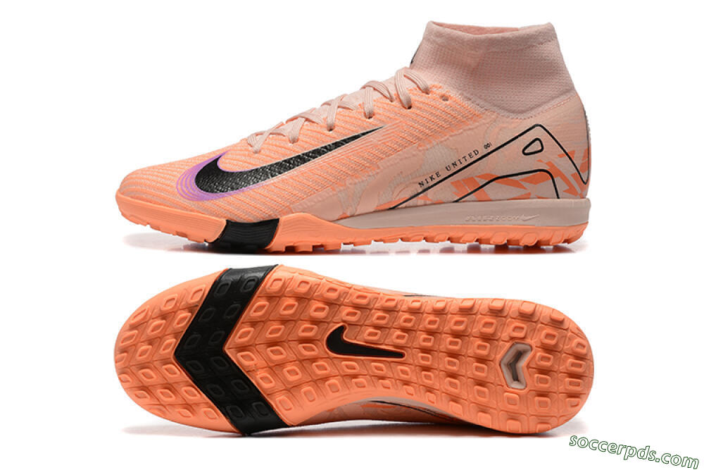 Nike Air Zoom Mercurial Superfly 10 Elite TF High-Tops Football Shoes - Pink/Purple/Black 0
