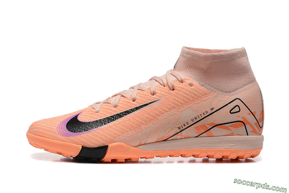Nike Air Zoom Mercurial Superfly 10 Elite TF High-Tops Football Shoes - Pink/Purple/Black 2