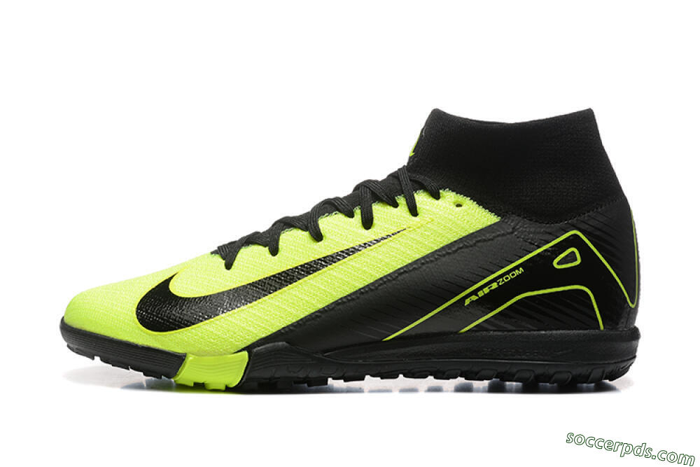 Nike Air Zoom Mercurial Superfly 10 Elite TF High-Tops Football Shoes - Yellow/Black 2