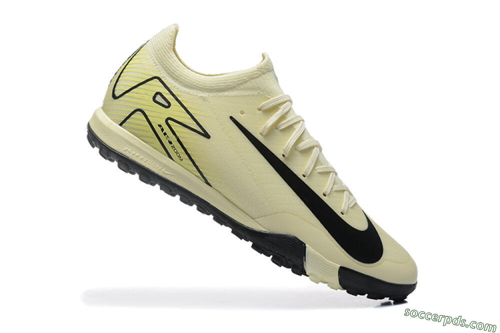 Nike Air Zoom Mercurial Vapor 16 Elite TF Low-Tops Football Shoes - Beige/Black 4