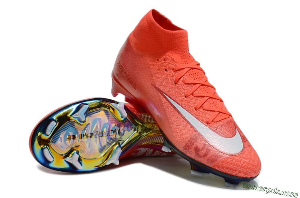 Nike Air Zoom Mercurial Superfly 10 Elite FG High-Tops Football Boots - Red/White 3