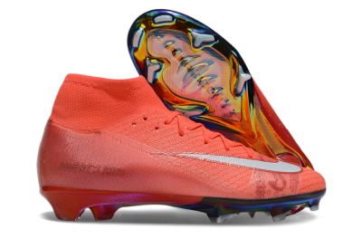 Nike Air Zoom Mercurial Superfly 10 Elite FG High-Tops Football Boots - Red/White