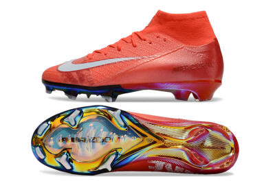 Nike Air Zoom Mercurial Superfly 10 Elite FG High-Tops Football Boots - Red/White
