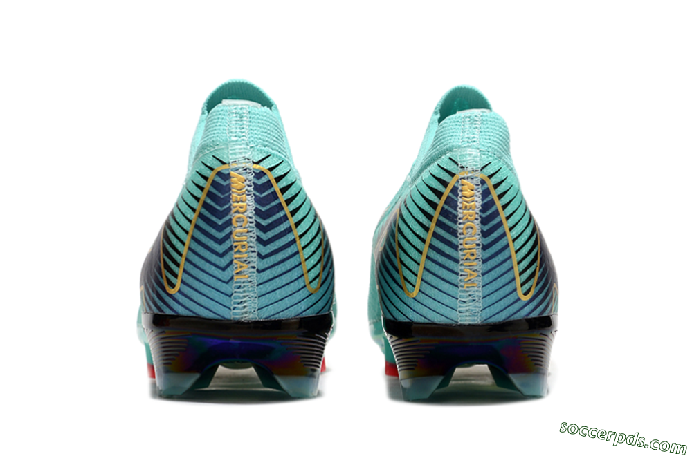 Nike Air Zoom Mercurial Vapor 16 Elite FG Low-Tops Football Boots - Jade/Gold/Blue 5