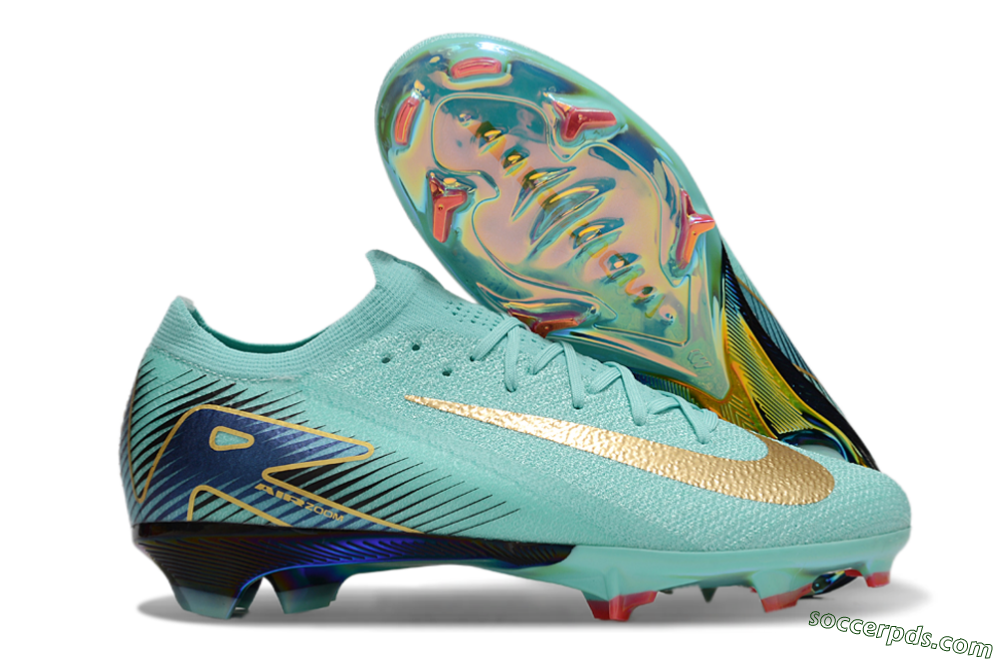 Nike Air Zoom Mercurial Vapor 16 Elite FG Low-Tops Football Boots - Jade/Gold/Blue 1