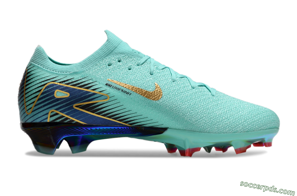 Nike Air Zoom Mercurial Vapor 16 Elite FG Low-Tops Football Boots - Jade/Gold/Blue 7