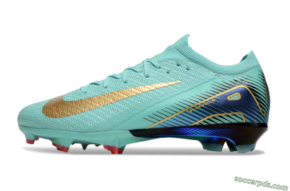 Nike Air Zoom Mercurial Vapor 16 Elite FG Low-Tops Football Boots - Jade/Gold/Blue 2