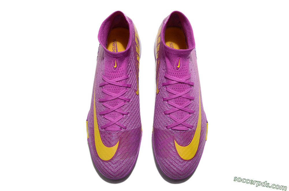 Nike Air Zoom Mercurial Superfly 10 Elite TF High-Tops Football Shoes - Purple/Yellow/White 4