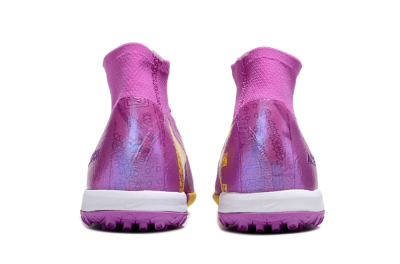 Nike Air Zoom Mercurial Superfly 10 Elite TF High-Tops Football Shoes - Purple/Yellow/White