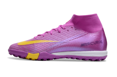 Nike Air Zoom Mercurial Superfly 10 Elite TF High-Tops Football Shoes - Purple/Yellow/White