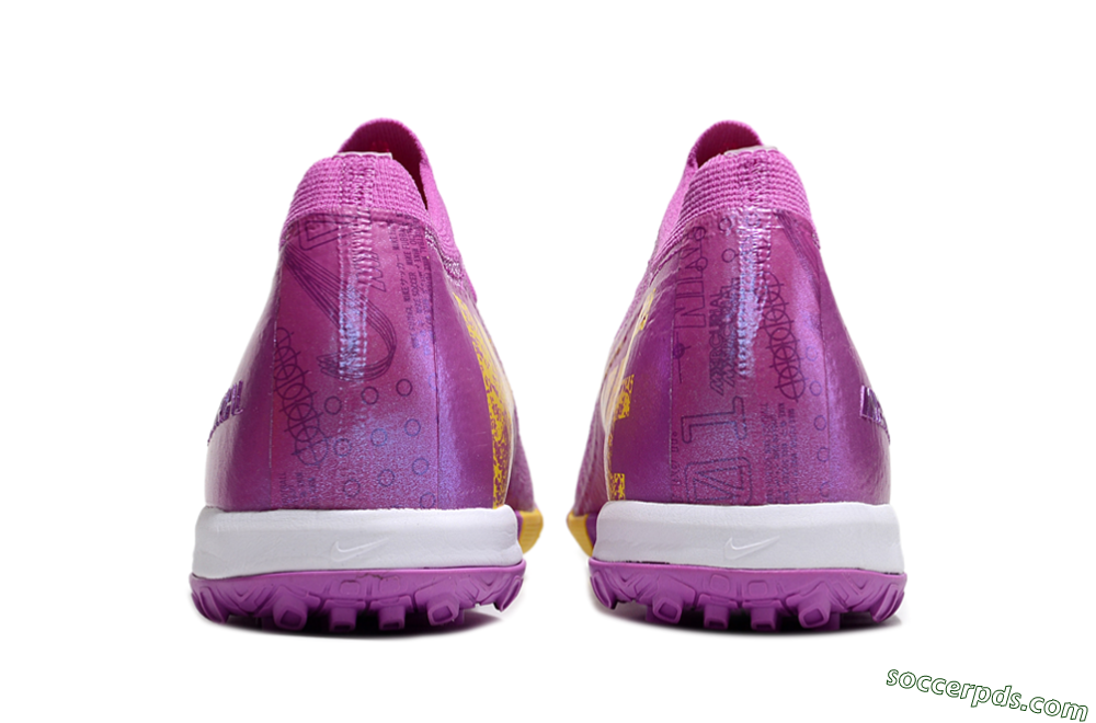 Nike Air Zoom Mercurial Vapor 16 Elite TF Low-Tops Football Shoes - Purple/Yellow/White 5
