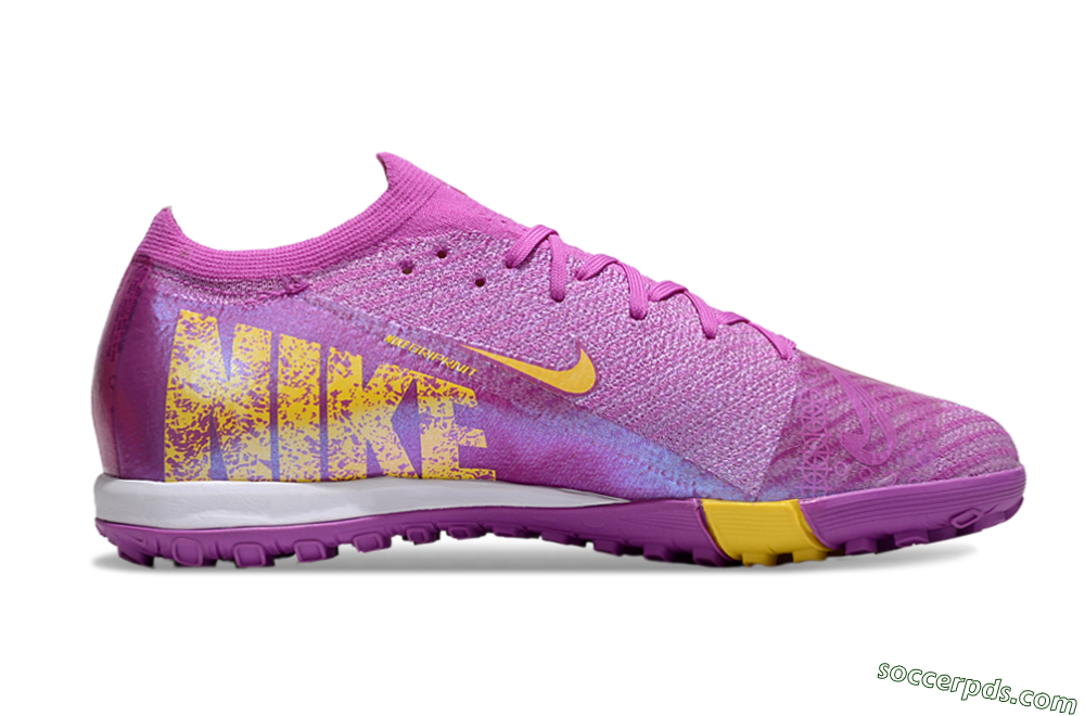 Nike Air Zoom Mercurial Vapor 16 Elite TF Low-Tops Football Shoes - Purple/Yellow/White 7