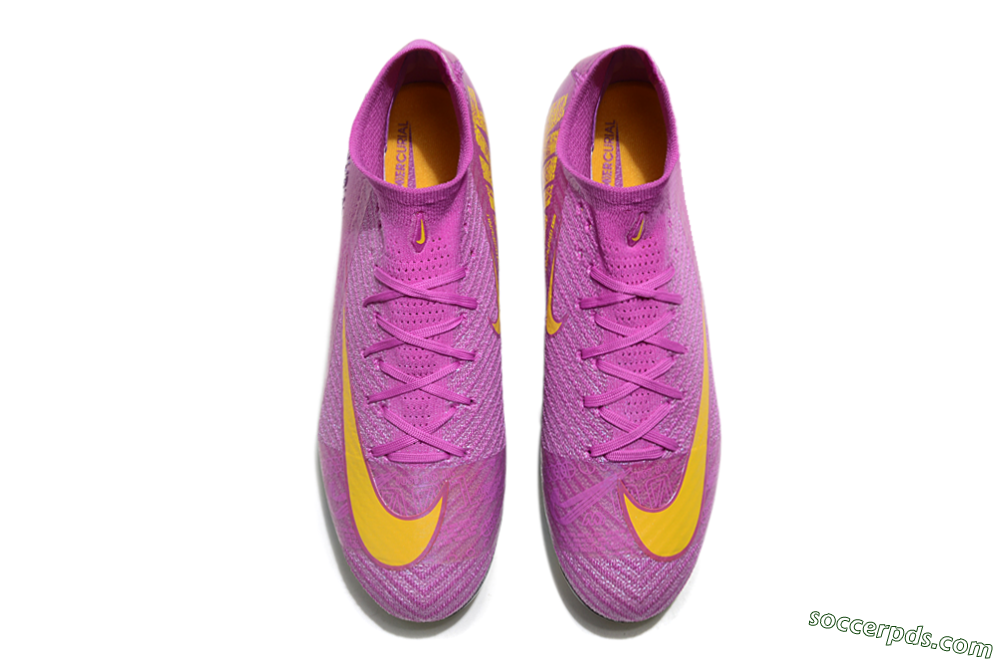 Nike Air Zoom Mercurial Superfly 10 Elite FG High-Tops Football Boots - Purple/Yellow/Gold 4