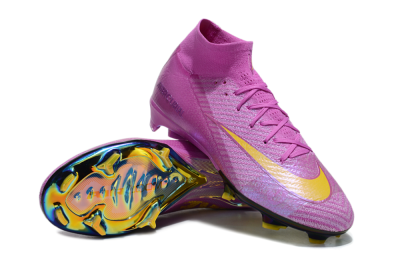 Nike Air Zoom Mercurial Superfly 10 Elite FG High-Tops Football Boots - Purple/Yellow/Gold