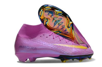 Nike Air Zoom Mercurial Superfly 10 Elite FG High-Tops Football Boots - Purple/Yellow/Gold