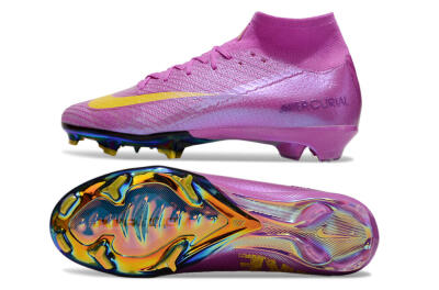 Nike Air Zoom Mercurial Superfly 10 Elite FG High-Tops Football Boots - Purple/Yellow/Gold