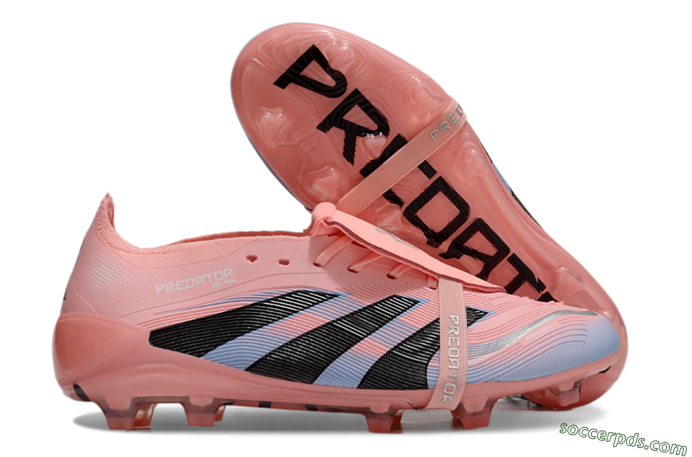 Adidas Predator Elite 25 Foldover Tongue FG Low-Tops Football Boots - Pink/Blue/Black 1