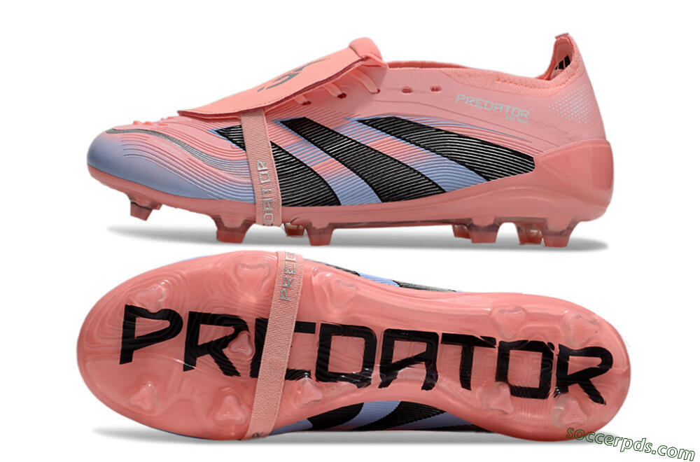 Adidas Predator Elite 25 Foldover Tongue FG Low-Tops Football Boots - Pink/Blue/Black 0