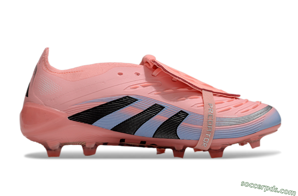 Adidas Predator Elite 25 Foldover Tongue FG Low-Tops Football Boots - Pink/Blue/Black 7
