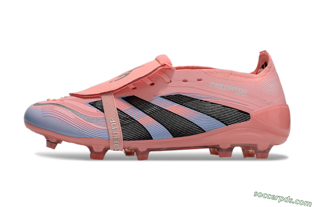 Adidas Predator Elite 25 Foldover Tongue FG Low-Tops Football Boots - Pink/Blue/Black 2
