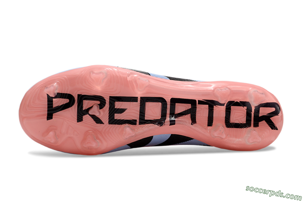 Adidas Predator Laceless Elite 25 FG Low-Tops Football Boots - Pink/Blue/Black 6