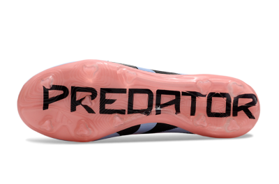 Adidas Predator Laceless Elite 25 FG Low-Tops Football Boots - Pink/Blue/Black