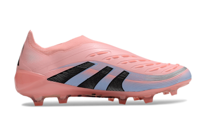 Adidas Predator Laceless Elite 25 FG Low-Tops Football Boots - Pink/Blue/Black