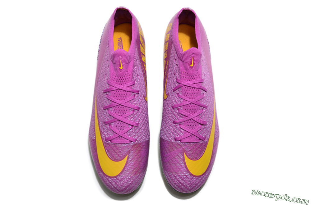 Nike Air Zoom Mercurial Vapor 16 Elite FG Low-Tops Football Boots - Purple/Yellow/Gold 4