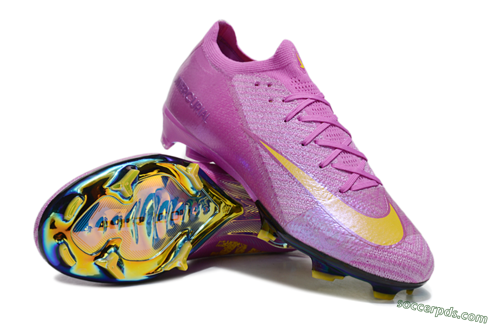 Nike Air Zoom Mercurial Vapor 16 Elite FG Low-Tops Football Boots - Purple/Yellow/Gold 3