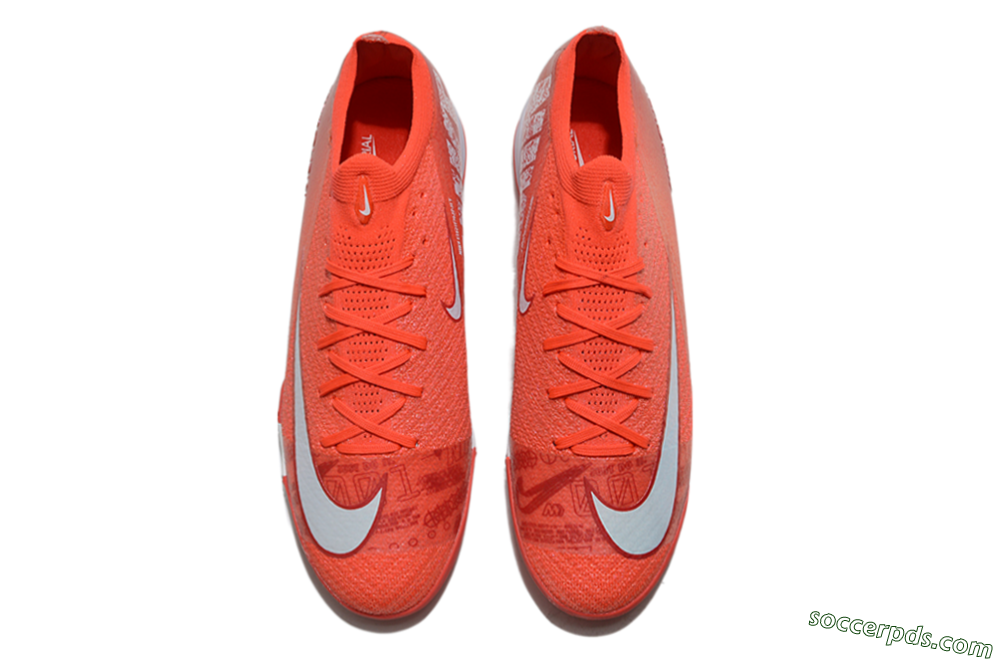 Nike Air Zoom Mercurial Vapor 16 Elite TF Low-Tops Football Shoes - Red/White 4