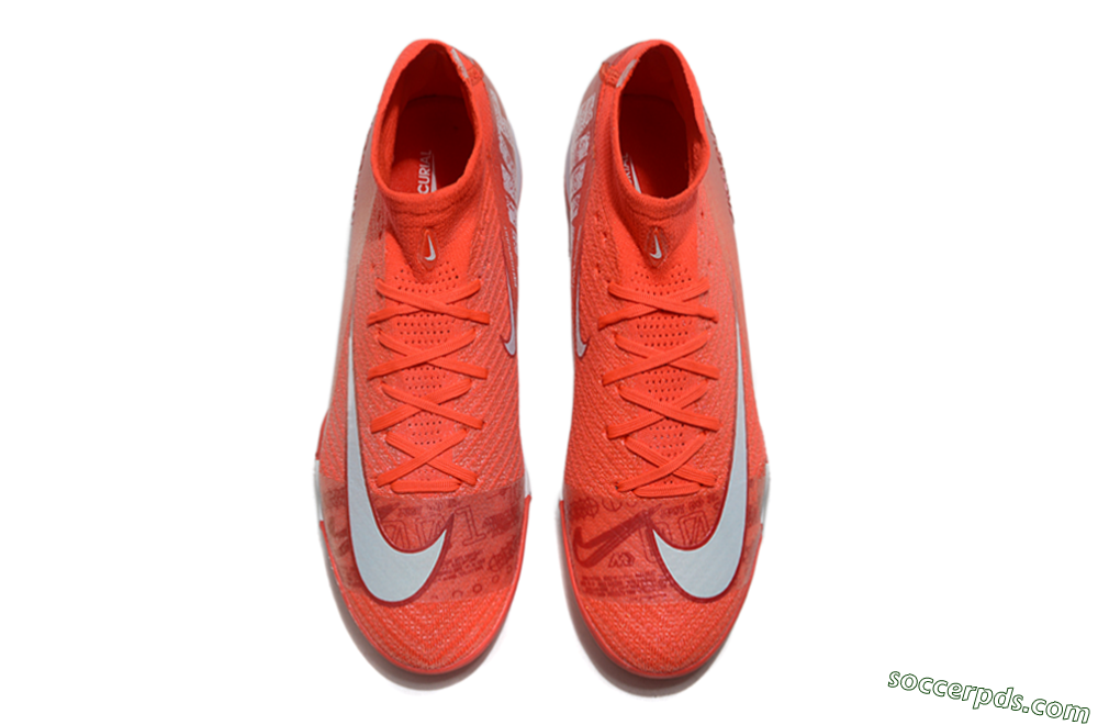 Nike Air Zoom Mercurial Superfly 10 Elite TF High-Tops Football Shoes - Red/White 4