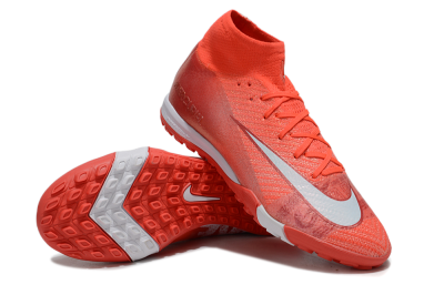 Nike Air Zoom Mercurial Superfly 10 Elite TF High-Tops Football Shoes - Red/White