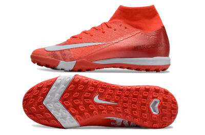 Nike Air Zoom Mercurial Superfly 10 Elite TF High-Tops Football Shoes - Red/White