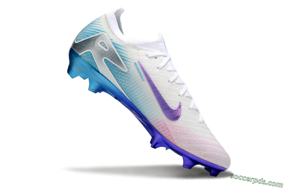 Nike Air Zoom Mercurial Vapor 16 Elite FG Low-Tops Football Boots - White/Purple/Pink/Jade 5