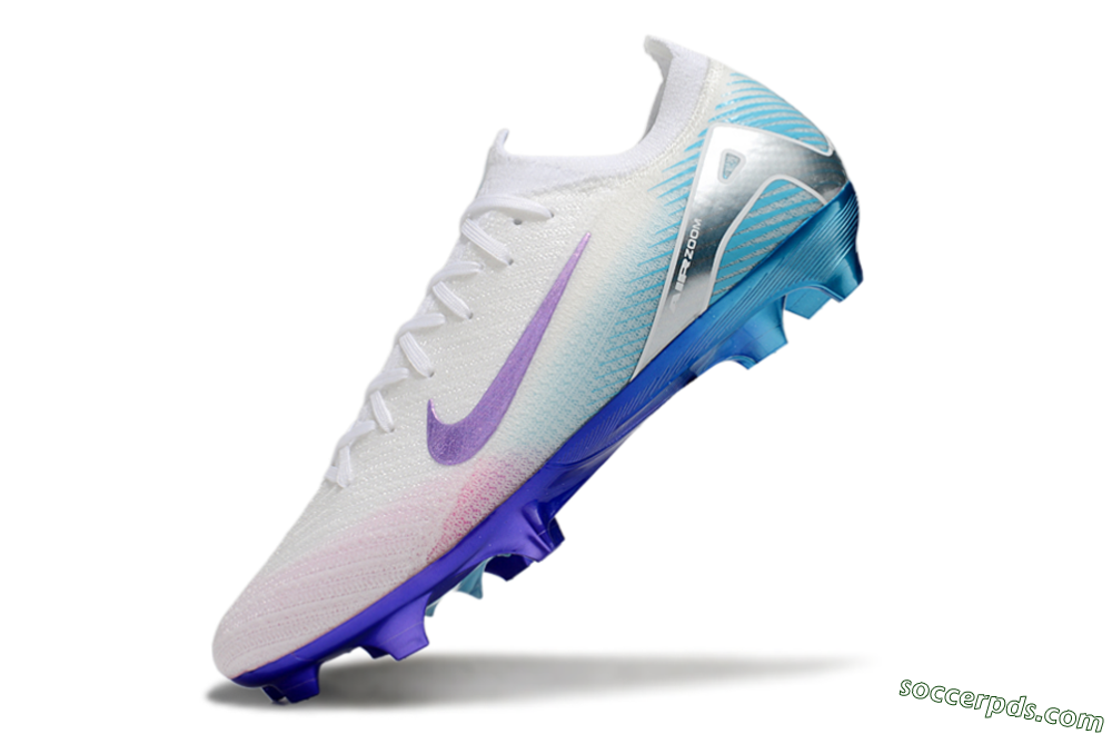 Nike Air Zoom Mercurial Vapor 16 Elite FG Low-Tops Football Boots - White/Purple/Pink/Jade 6
