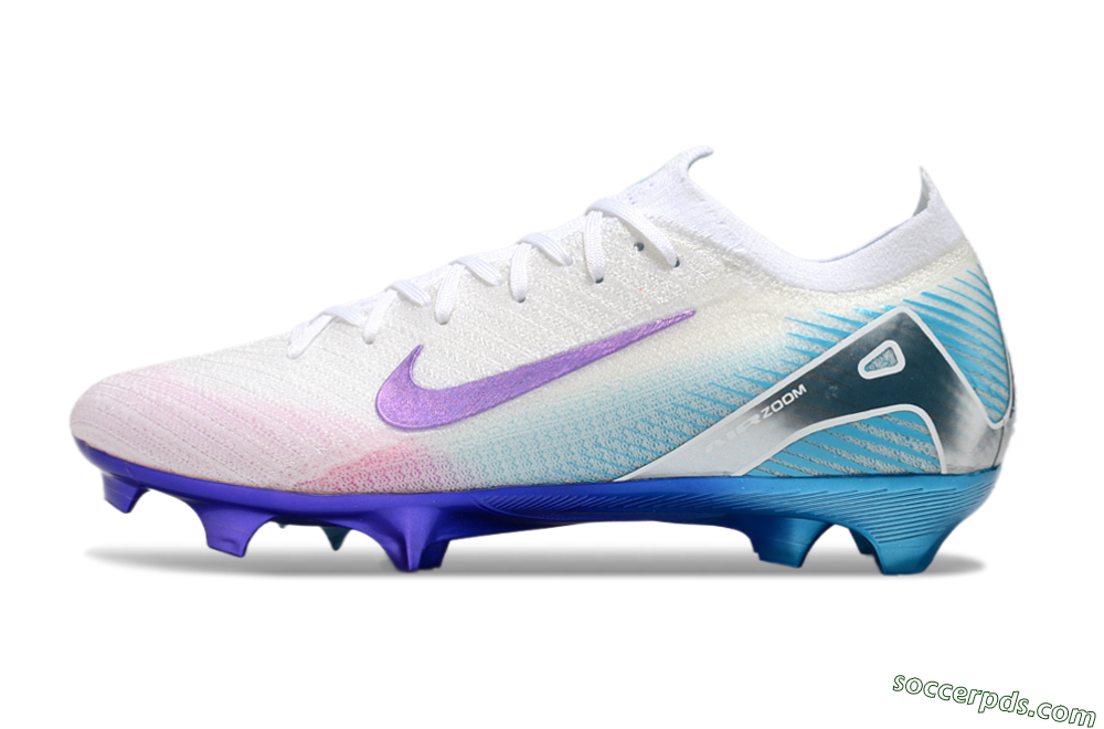 Nike Air Zoom Mercurial Vapor 16 Elite FG Low-Tops Football Boots - White/Purple/Pink/Jade 2