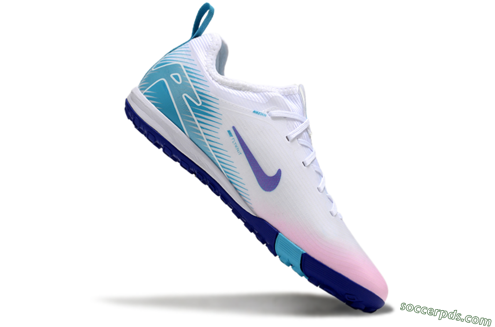 Nike Air Zoom Mercurial Vapor 16 Pro TF Low-Tops Football Shoes - White/Purple/Pink/Jade 5
